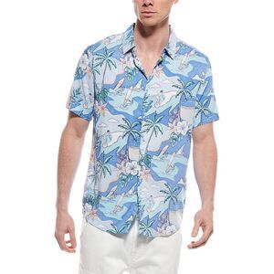 Endless Summer Mens Button-Down Shirt, Blue